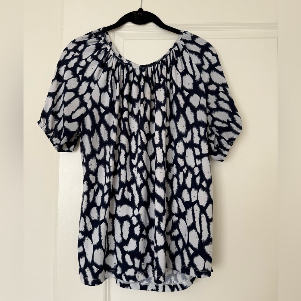 Rebecca Malone Black and White Blouse